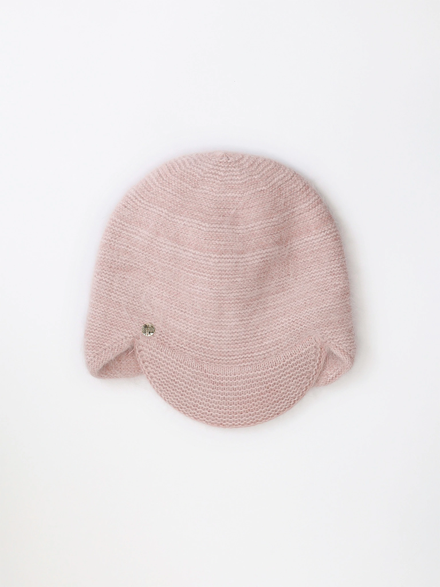 Шапка-ушанка из ангоры и нейлона с козырьком в ассортименте